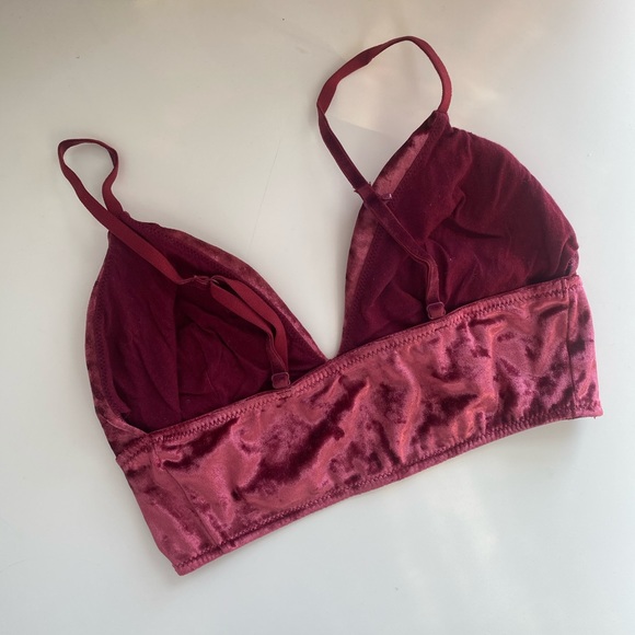 Crushed Velvet Long Line Bralette - Picture 4 of 8